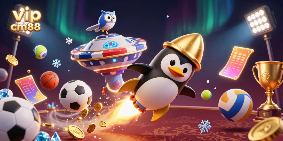 Engage with vip cm88 services through this dynamic 3D illustration featuring vibrant casino elements.